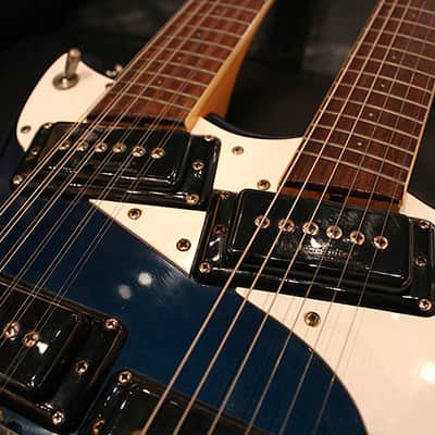 Mosrite ‘Joe Maphis’ Style Double Neck 1966 Blue image 4