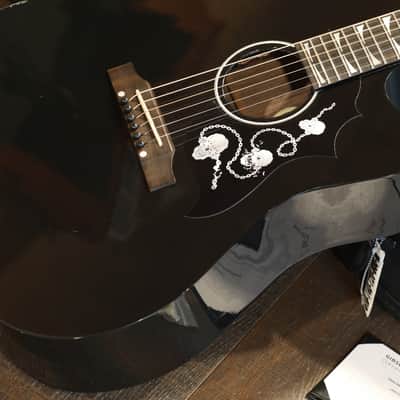Minty! 2022 Gibson Custom Shop Dave Mustaine Songwriter Acoustic Guitar Black + COA OHSC image 6