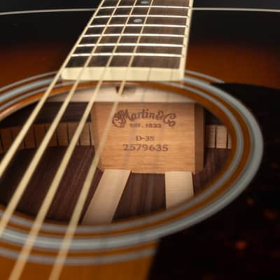 2022 Martin D-35 Standard Reimagined - 1935 Sunburst | USA All Solid Dreadnought Acoustic Guitar 3-Piece Back | OHSC image 18