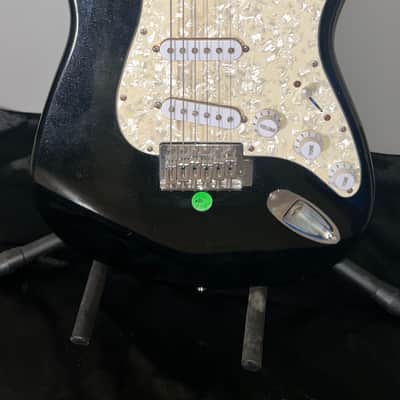 Fender Starcaster Stratocaster - Black and White Pearlescent image 2