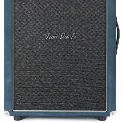 Used Two-Rock Vertical 2x12 Open Back Cabinet Blue Suede image 2