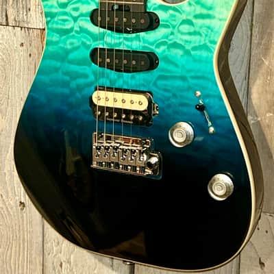 NEW Charvel Pro-Mod Plus Dinky DK24 HSS 2PT QM - Blue Curaçao, In Stock and Ships Fast! Pro Set Up Included! image 5