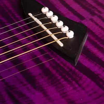 Lindo ORG-SL SlimLine Purple Electro Acoustic Guitar with Preamp and Chromatic Tuner - Designed in the UK image 9