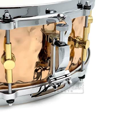 Canopus 'The Bronze' Hammered Snare Drum 14x5.5 w/Die Cast Hoops image 2