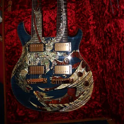 PRS Paul Reed Smith 20th Anniversary Dragon Doubleneck Whale Blue image 11