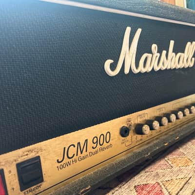 Marshall JCM 900 Model 4100 Hi Gain Dual Reverb 2-Channel 100-Watt Guitar Amp Head 1990 - 1999 - Black image 1
