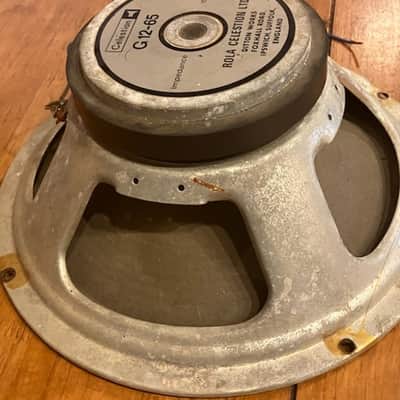 Rola Celestion Vintage Vented, Marshall Amplifier Cabinet 12" Speaker Cone, 65 Watts, 16 Ohms,  Model G1265, Made in England, Original from the 1970's image 8