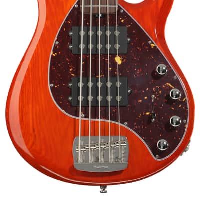 Ernie Ball Music Man StingRay 5 Special HH 5-string Electric Bass Guitar - Translucent Orange  Rosewood Fingerboard image 2