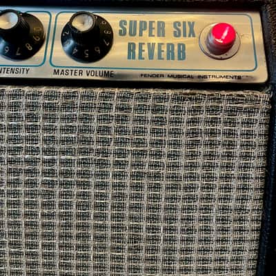 Fender Super Six Reverb 2-Channel 100-Watt 6x10" Guitar Combo 1972 - 1976 - Silverface image 2