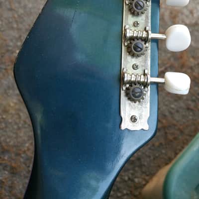 Lafayette Guyatone Zenon 1966? Electric Guitar 2 Pickup Two Tone Green  Japan Rare image 13