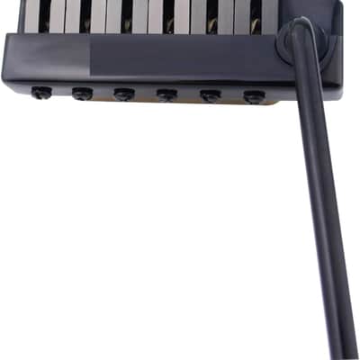 Guitar Tremolo Bridge String Spacing 10.8MM with Brass Saddle and Brass Block & Bridge Stud, Spring and Claw, Pop-In Vibrato Bar, Complete Install Kit, Black image 3