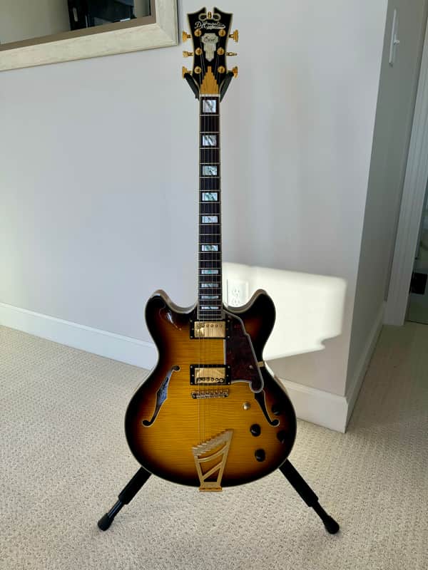 D'Angelico Excel EX-DC Semi-Hollow Vintage Sunburst image 1