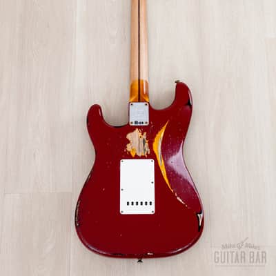2024 Fender Custom Shop Limited Edition 1954 Stratocaster 70th Anniversary Heavy Relic, Cimarron Red Over Two-Tone Sunburst image 3