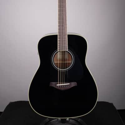 Yamaha FG-TA TransAcoustic Dreadnought Acoustic-Electric Guitar - Black image 2