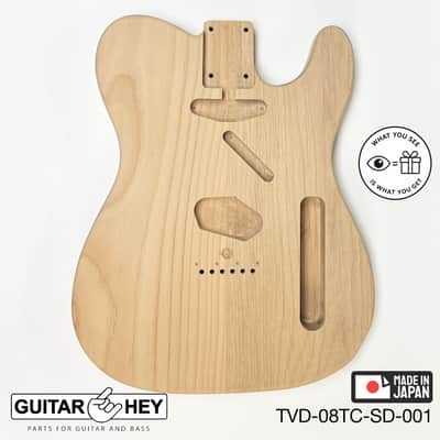 NEW Hosco JAPAN Unfinished Telecaster 62's Style Body, 2-piece - SANDED #001