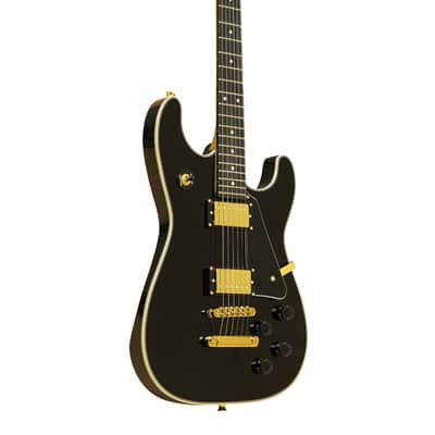Stagg 30th Anniversary Legacy Mahogany HH Electric Guitar Black – 30TH-LEGACY-BLK image 1
