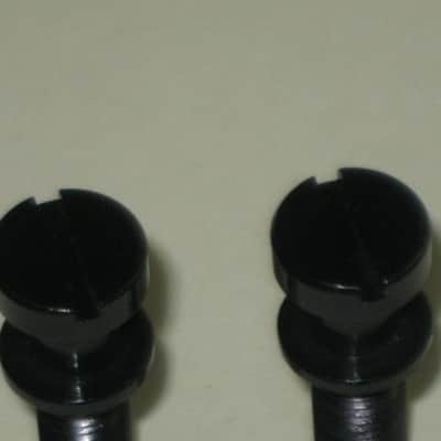 ONE pair of rarely used (rarely handled) Gibson BLACK GLOSS Finish STUDS (aka Mounting Pieces) and Black Finish ANCHORS (aka Inserts) for PTTP BLACK GLOSS Finish Stop Bar Tailpiece (Tailpiece NOT included) came off of a 2000 LP Gothic (NO guitar) image 3
