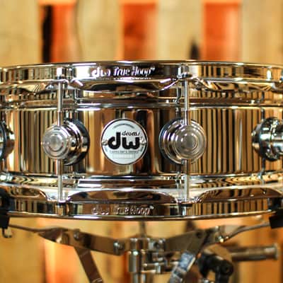 DW 5x14 Collector's Chrome over Brass True Sonic Snare Drum - DRVC0514SAC image 1
