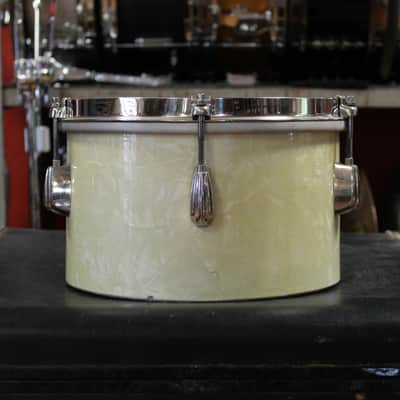 1970's Slingerland 10" and 12" Timbale Set in White Marine Pearl image 4