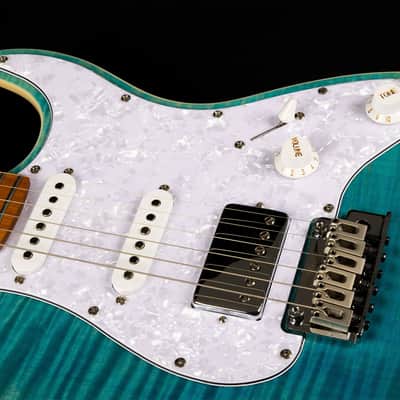 Jet JS-450 OBL 450 Series Basswood Flamed Maple Top Body Canadian Roasted Maple Neck 6-String Electric Guitar image 8