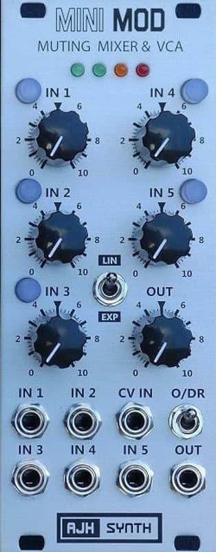 AJH SYNTH MINIMOD MUTING MIXER & VCA SILVER : BRAND NEW :  [DETROIT MODULAR] image 1