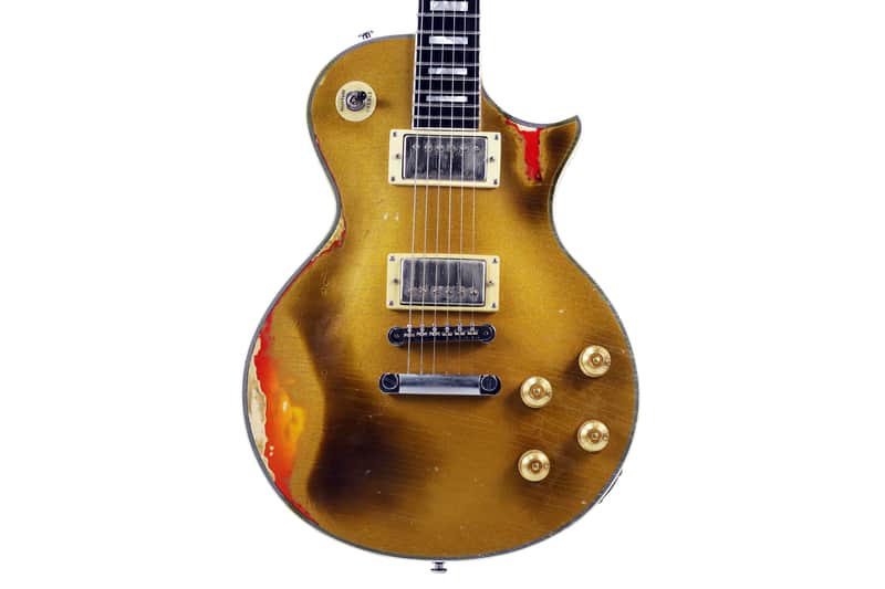 10S GF Aged Electric Guitar Goldtop Cover Cherry Sunburst Relic image 1
