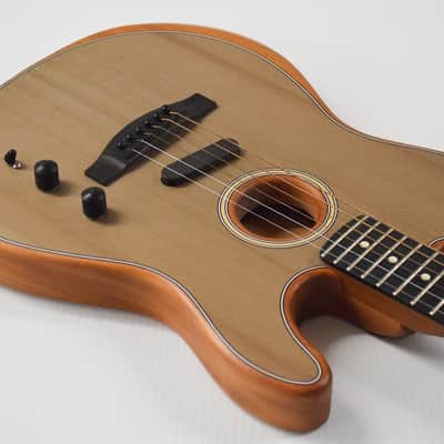 Fender Acoustasonic Telecaster Ebony Fingerboard Acoustic-Electric Guitar - Sonic Gray image 4