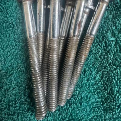 Rogers Lot of 8 Vintage 2 1/4” Floor Tom Drum Tension Rods + Washers 70s image 3