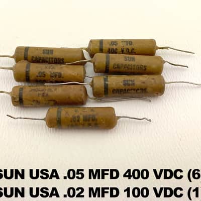 Vintage Sprague Sun Cornell Dubelier Wax Capacitors '50s Lot of 12 image 3