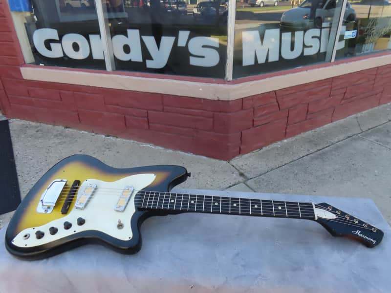 HARMONY 1966 BOBCAT H-15 SILHOUETTE 2 PICKUP DEARMOND GOLD FOIL CLEAN! ORIGINAL! image 1