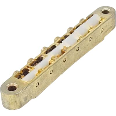 Faber ABRM-GAN ABRM Bridge, Fits 4mm studs, Aged Gold, Nylon saddles image 2