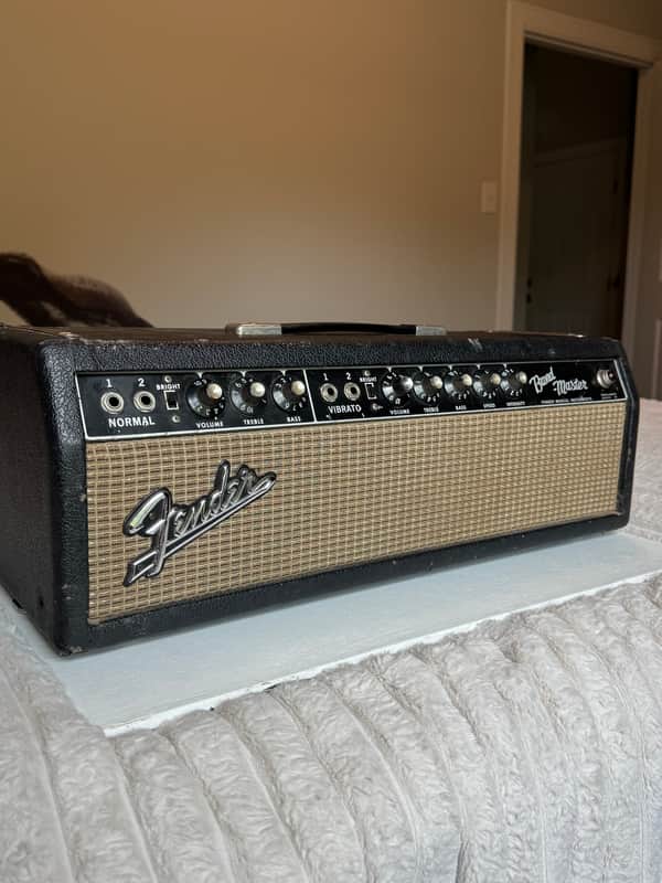 Fender Bandmaster 40-Watt 2-Channel Guitar Amp Head 1963 - 1967 - Black Panel image 1