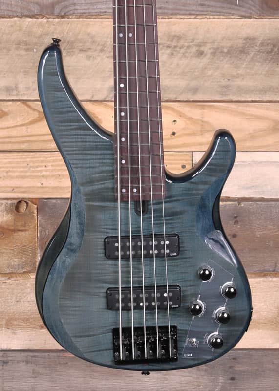 Yamaha TRBX605FM 5-String Bass Guitar Indigo Blue image 1