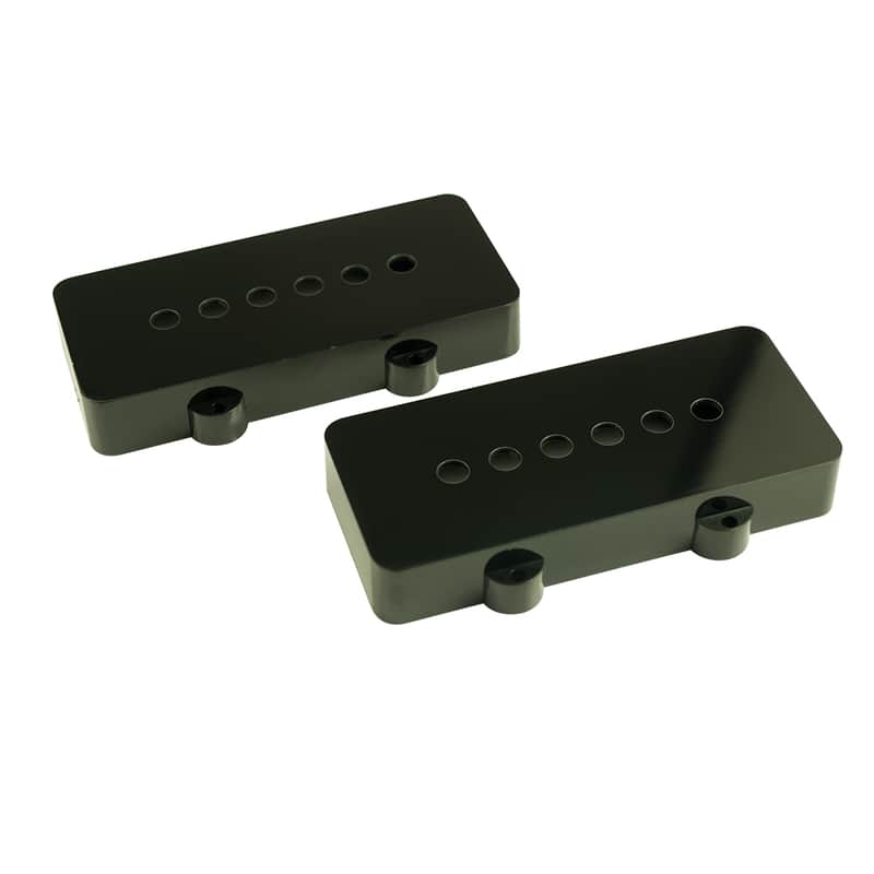 Immagine WD Replacement Pickup Cover Set Of 2 For Fender Jazzmaster Black Open (1 set) - 1