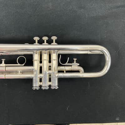 Vintage Getzen Eterna Severinsen Large Bore Silver Bb Trumpet with Case 1968-1971 image 13
