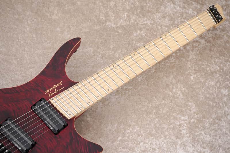 Strandberg Boden J7 Standard Poplar Burl Top -Deep Red NMF- [Made