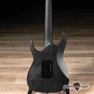 Ibanez RGRB720 RG Iron Label 7-String Tremolo Guitar – Black Flat image 6