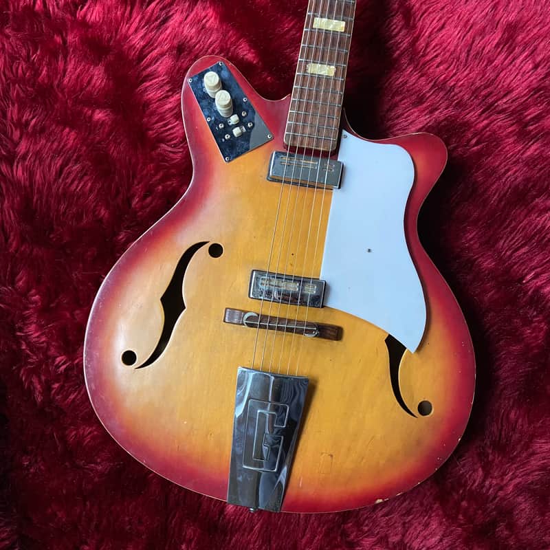 c.1964- Guyatone SG-S02 Musician MIJ Vintage Hollow Body Guitar "Sunburst" image 1