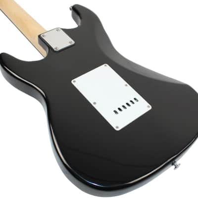 39-Inch Electric Guitar with 10-Watt Amp, Case, Strap, Cable, Capo, Picks, Tuner, Stringwinder and Polish Cloth - Black image 3