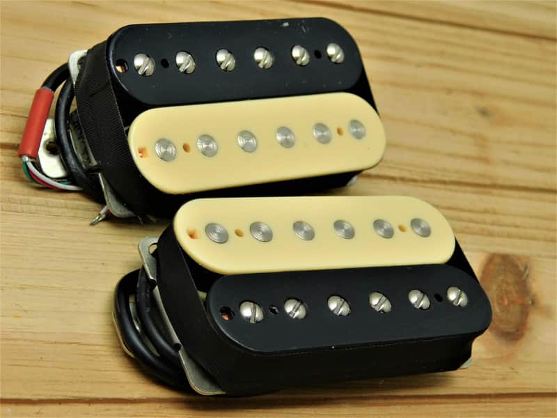 Guitar Madness Overwound Alnico II Humbucker Pickup Set Nickle Silver Base plates Zebra image 1