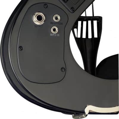Stagg EVN 4/4 MBK S Shaped Electric Violin Set w/Soft Case, Bow, Strap, Rosin, Headphones & 9V Battery image 2