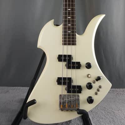 Fernandes Mockingbird - White 4-String Bass Japan w/ Gig Bag image 2