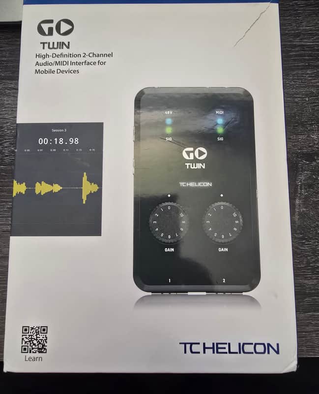 TC Helicon GO TWIN Portable USB Audio / MIDI Interface 2020 - Present - Black image 1