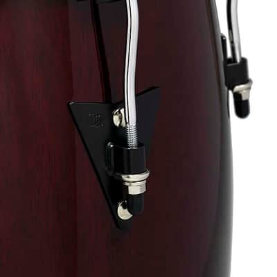 Latin Percussion Aspire 11" and 12" Conga Set - Oak Dark Wood Black with Double Stand (LPA647-DW) image 6