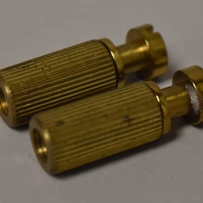 1980s Schecter USA Stop Tailpiece Studs And Bushings Set Gold Brass NOS image 2