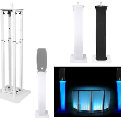 (1) Rockville White Adjustable Totem Speaker Stand For Peavey Messenger image 1