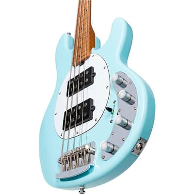 Sterling by Music Man StingRay RAY34 HH Bass Guitar - Regular Daphne Blue image 6