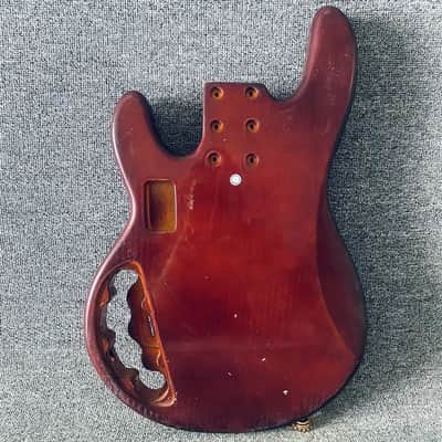 Cherry Burst 5 String StingRay Bass Basswood Body with Tiger Maple Top image 3