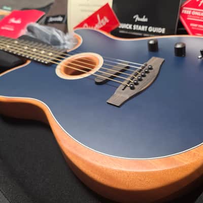 Fender American Acoustasonic Telecaster BRAND NEW Steel Blue Mahogany Body Spruce Top Semi-Hollow Body USA Fishman Piezo Noiseless Pickup Acoustic-Electric Guitar image 1