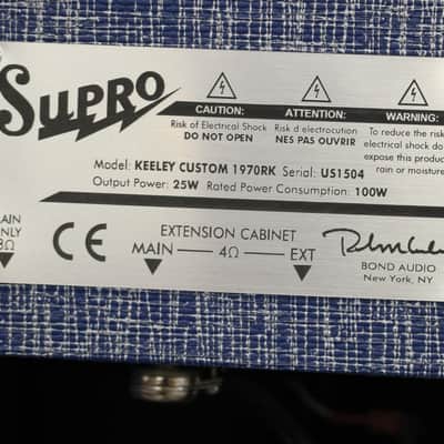 Supro 1970RK Keeley Custom 10 25 Watt Tube Guitar Combo Amp Blue image 5
